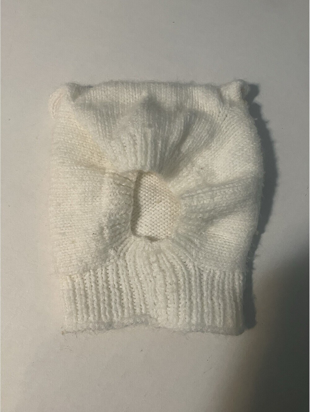 Vintage Hand Knit Newfoundland Cat Ears Kids Winter Toque Balaclava